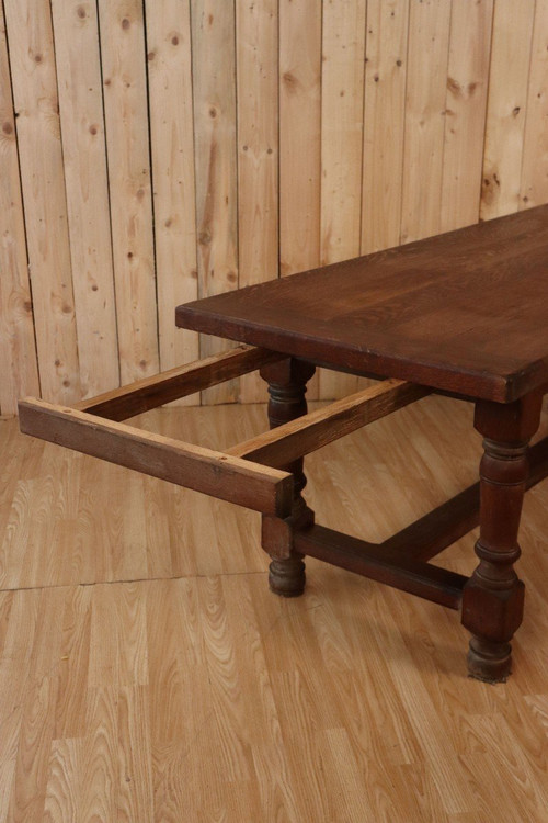 Large Farm Table In Solid Medium Oak