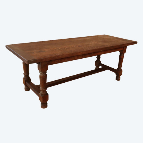 Large Farm Table In Solid Medium Oak