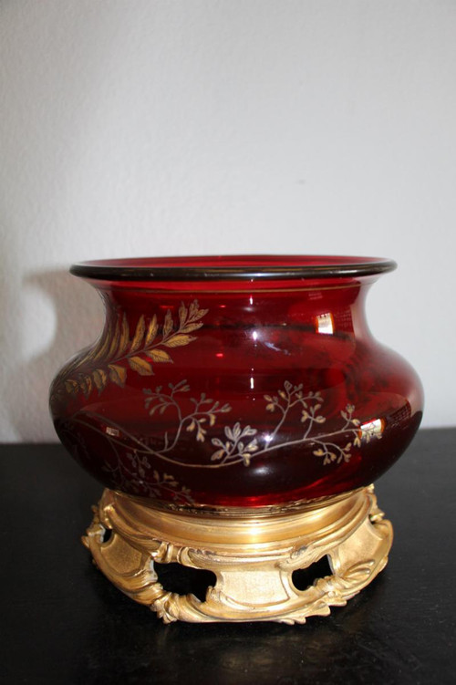 Napoleon III Crystal And Bronze Gilt Vase