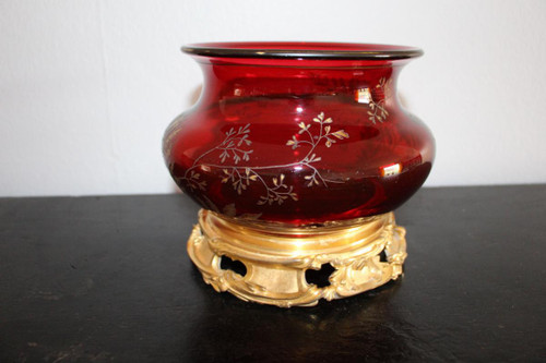 Napoleon III Crystal And Bronze Gilt Vase