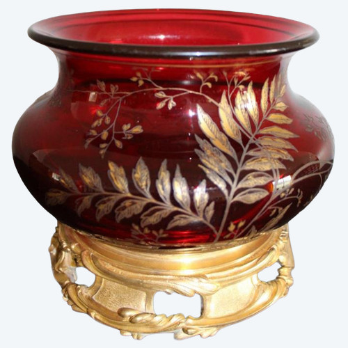 Napoleon III Crystal And Bronze Gilt Vase