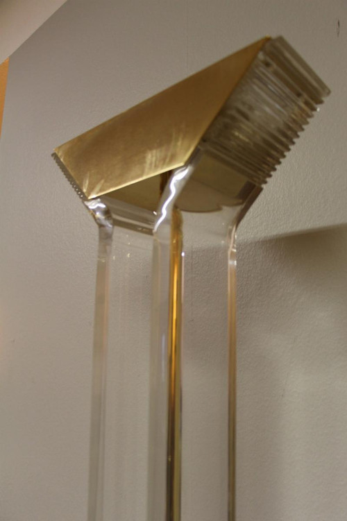 Lampada da terra in plexiglas Anno 70