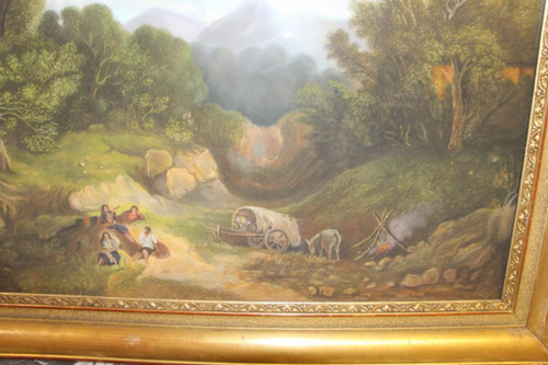 Paire De Grands Pastels XIX Eme