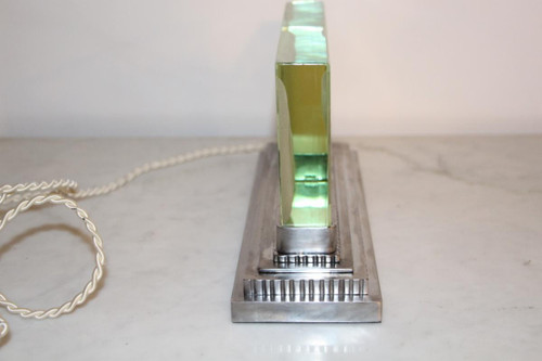 Lampe En Verre Et Fer Forge Muller Lunéville