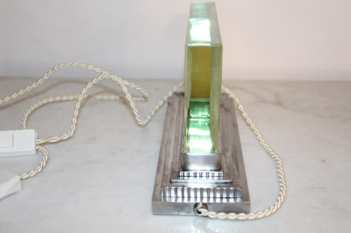 Lampe En Verre Et Fer Forge Muller Lunéville