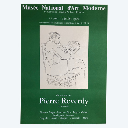 Affiche Picasso, Pierre Reverdy et ses amis Musée national d'art moderne Paris 1970