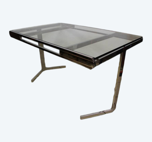 Table De Salon Nickelé Année 70