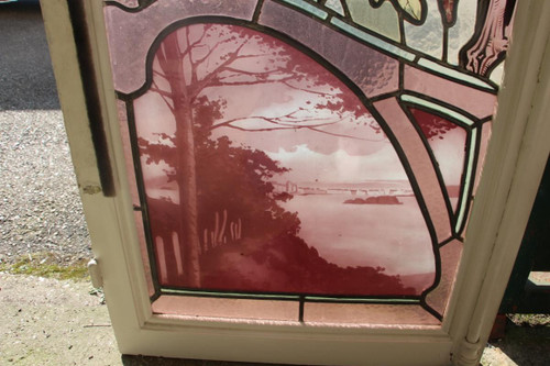 Triple Layer Acid Etched Stained Glass Set, Gruber