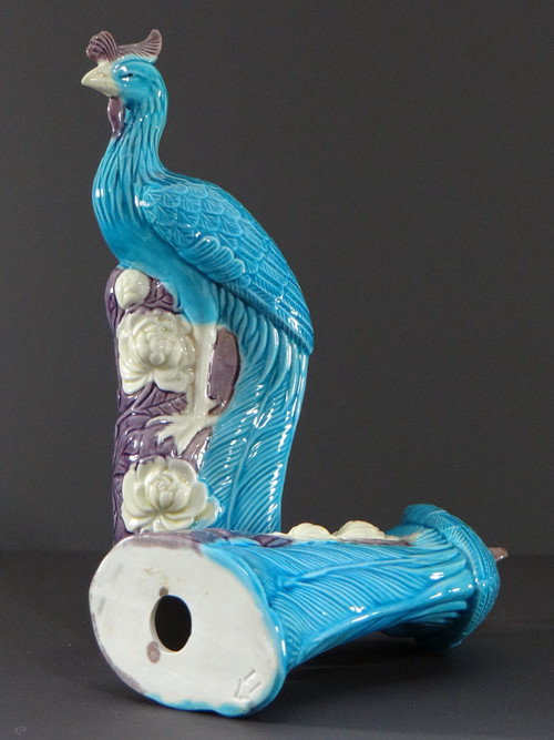 China, 1950s/1960s, Pair Of Porcelain Phoenixes In Shades Of Blue, White And Parma.