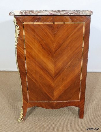 Commode Tombeau en Marqueteries de Bois Régionaux, époque Louis XIV – XVIIIe