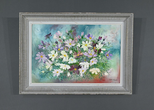 Öl auf Leinwand "Wilde Blumen" von I. Kitter Ferrus - Mitte 20.