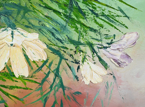 Öl auf Leinwand "Wilde Blumen" von I. Kitter Ferrus - Mitte 20.