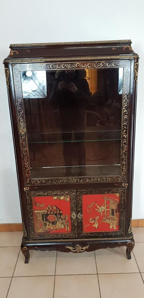 Napoleon III Lacquer Showcase Signed G.durand Paris