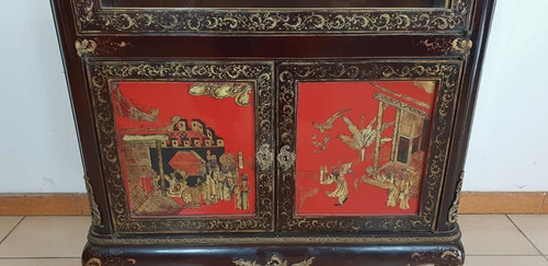 Napoleon III Lacquer Showcase Signed G.durand Paris