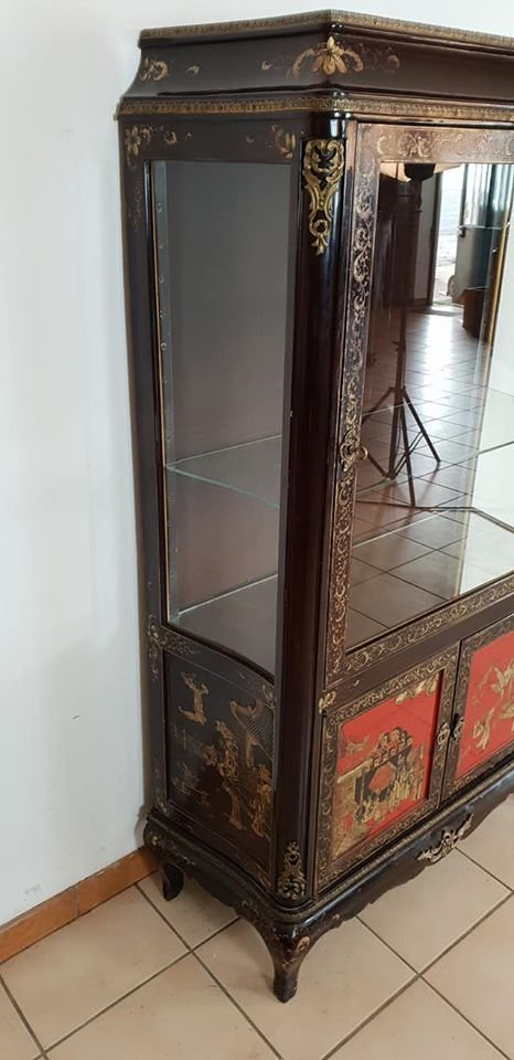 Napoleon III Lacquer Showcase Signed G.durand Paris