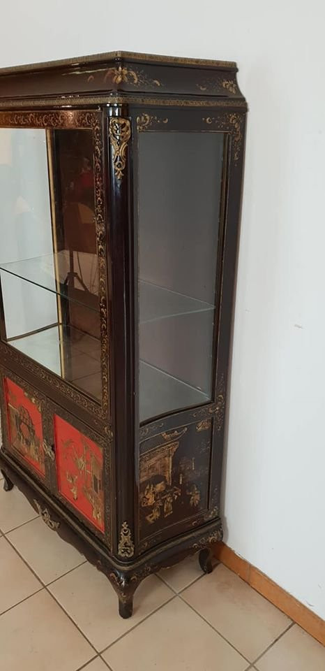 Napoleon III Lacquer Showcase Signed G.durand Paris