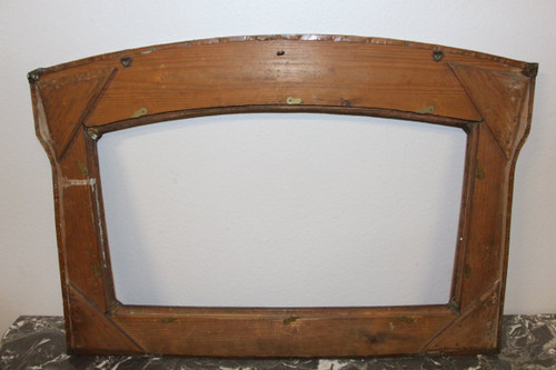 Art Nouveau Period Frame In Repoussé Copper Signed De Guillaumont