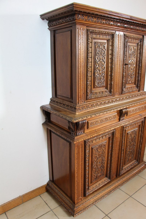 Small Double Sideboard Renaissance Style 149 Cm Height