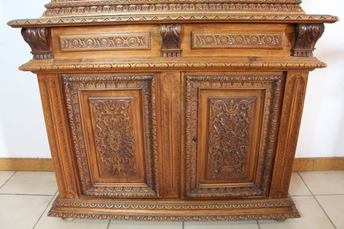 Small Double Sideboard Renaissance Style 149 Cm Height