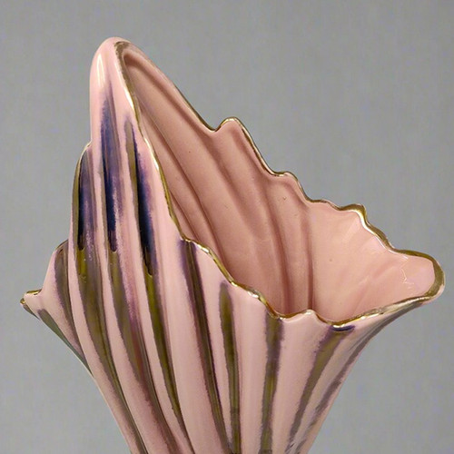 Étonnant vase rose et or des années 1960 par SICAS, édition limitée. Fabriqué en Italie