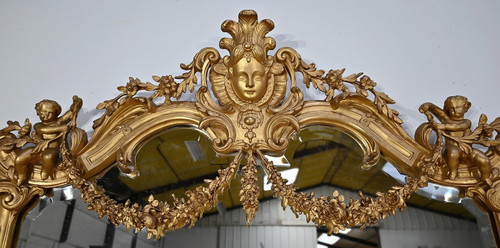 Grande specchio in stile Luigi XIV - Luigi XV, periodo Napoleone III - Metà del XIX secolo