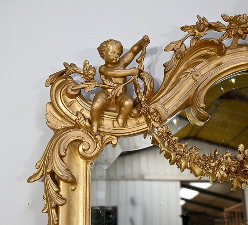 Grande specchio in stile Luigi XIV - Luigi XV, periodo Napoleone III - Metà del XIX secolo