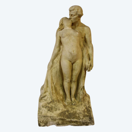 large preparatory sculpture by alfred finot for the vase