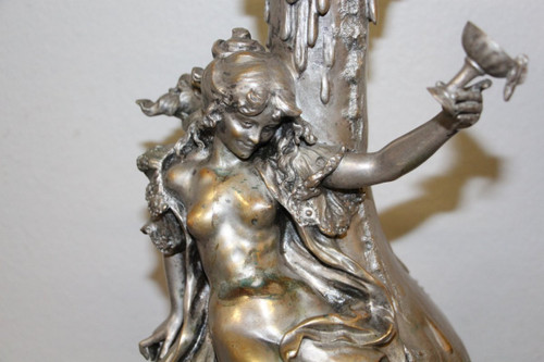 Bronze Silver Art Nouveau De Ferville Suan
