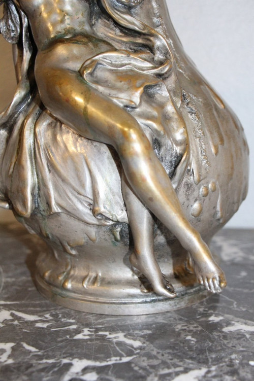 Bronze Silver Art Nouveau De Ferville Suan