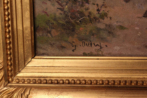 Olio su tela di Gustave Oudry "il drago a cavallo"