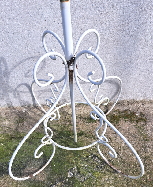70's wrought iron floor lamp for outdoor garden furniture