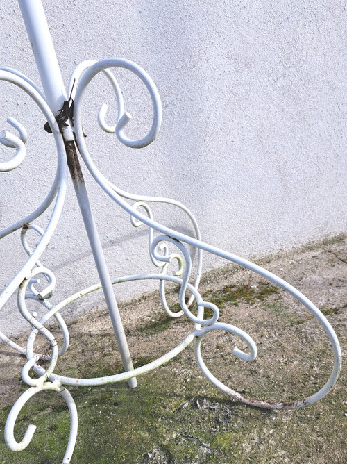 70's wrought iron floor lamp for outdoor garden furniture