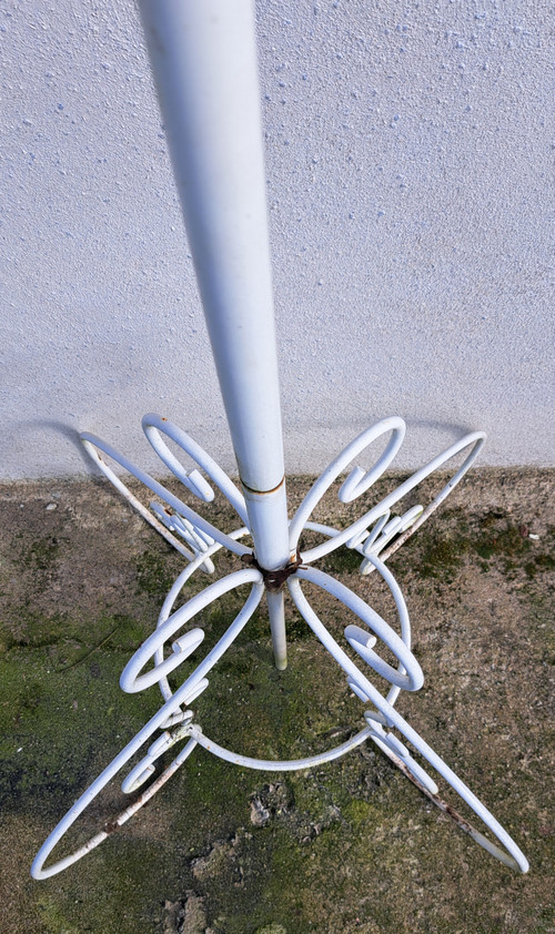 70's wrought iron floor lamp for outdoor garden furniture