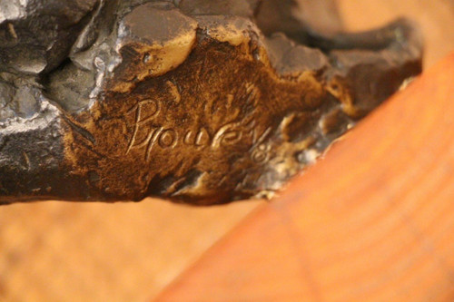 Victor Prouvé: Child's Head in Bronze, Old Jean Prouvé Collection, published in 8 copies