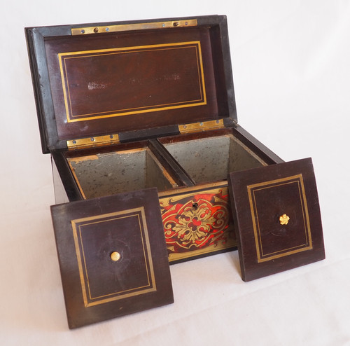 Vervelle Aîné: portavivande in intarsio di Boulle, XIX secolo, 1840-1850 ca.