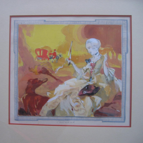 Chéri Hérouard 4 gouaches 