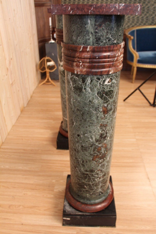 Coppia di colonne in marmo del XIX secolo