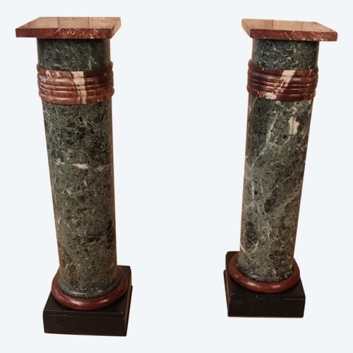 Coppia di colonne in marmo del XIX secolo