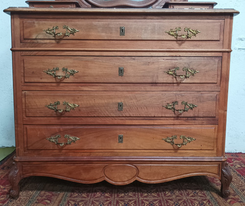 Frisierkommode Louis XV aus Nussbaumholz