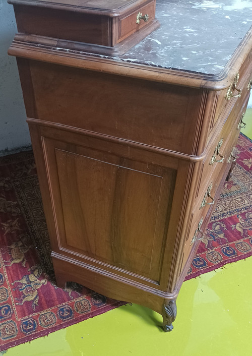 Frisierkommode Louis XV aus Nussbaumholz