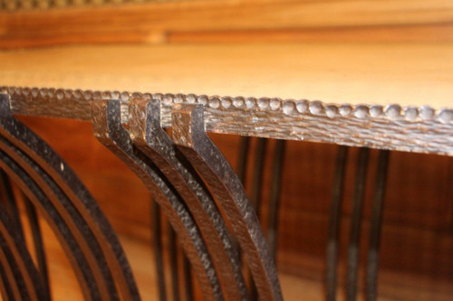 Table Basse Ou Console En Fer Forgé Art Déco Attribué A Edgar Brandt
