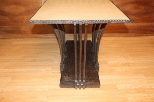 Table Basse Ou Console En Fer Forgé Art Déco Attribué A Edgar Brandt