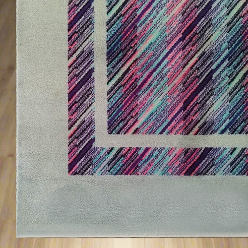Magnifique tapis géométrique en laine italienne des années 1980 par Missoni pour T&J Vestor