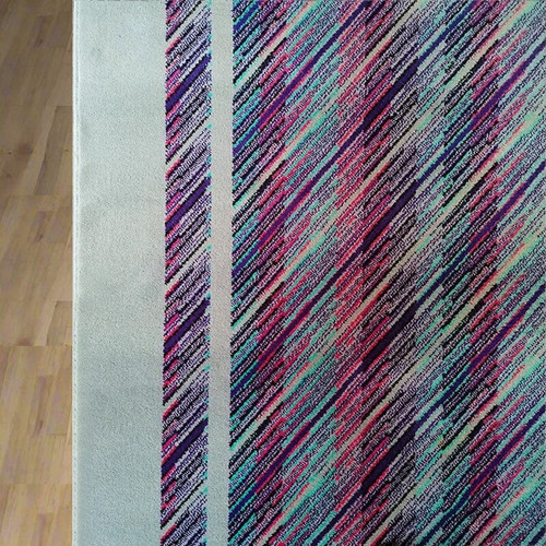 Magnifique tapis géométrique en laine italienne des années 1980 par Missoni pour T&J Vestor