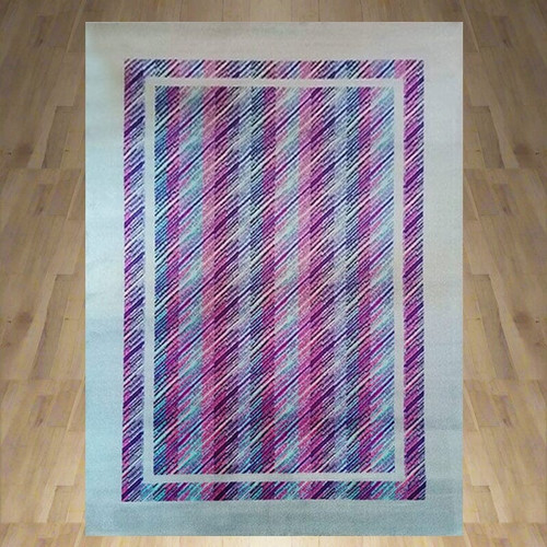 Magnifique tapis géométrique en laine italienne des années 1980 par Missoni pour T&J Vestor