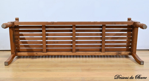 Banc Ancien Colonial de Varangue en Teck – Milieu XXe