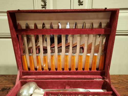 Twentieth century silver-plated household set, Circa 1930.