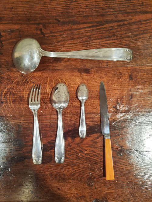 Twentieth century silver-plated household set, Circa 1930.