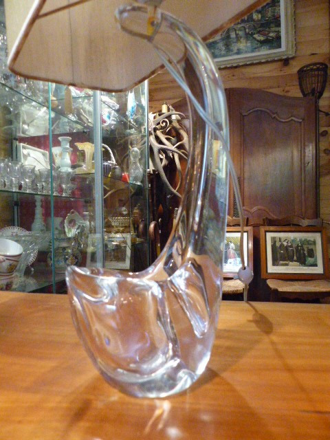 crystal lamp signed Schneider France year 60