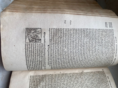 RARE und wichtiges großes BUCH DER EISZEIT" RENAISSANCE "GENERALKONZIL Gedruckt in Köln im Jahr 1538